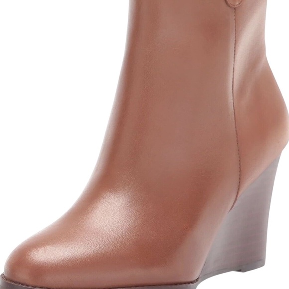 Ralph Lauren SHALEY-BO-CWD Polo Burnished Calf Booties Tan - Picture 7 of 7